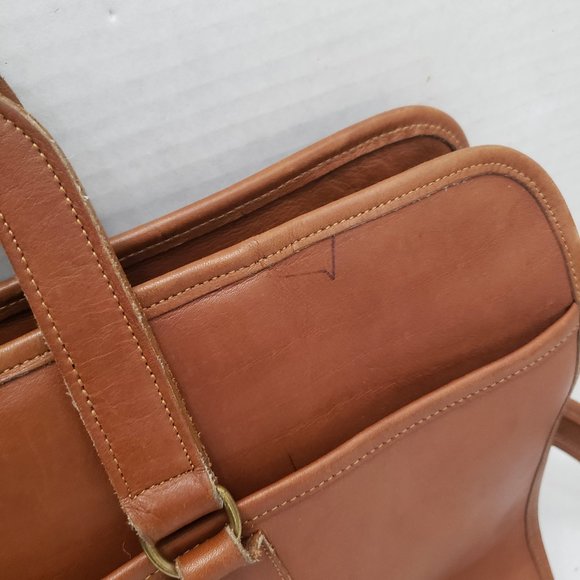 Laura USA Soft Leather Laptop Briefcase Handles Shoulder Strap Brown - Picture 10 of 11